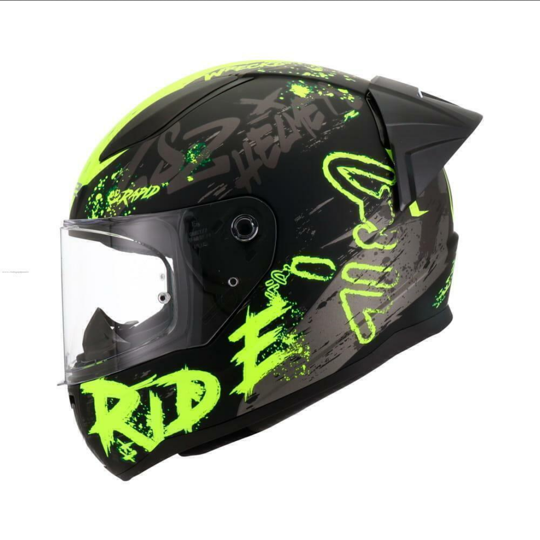 Casco Integral Ls2 Rapid 2 Naugthy Negro/ Hivis Mate