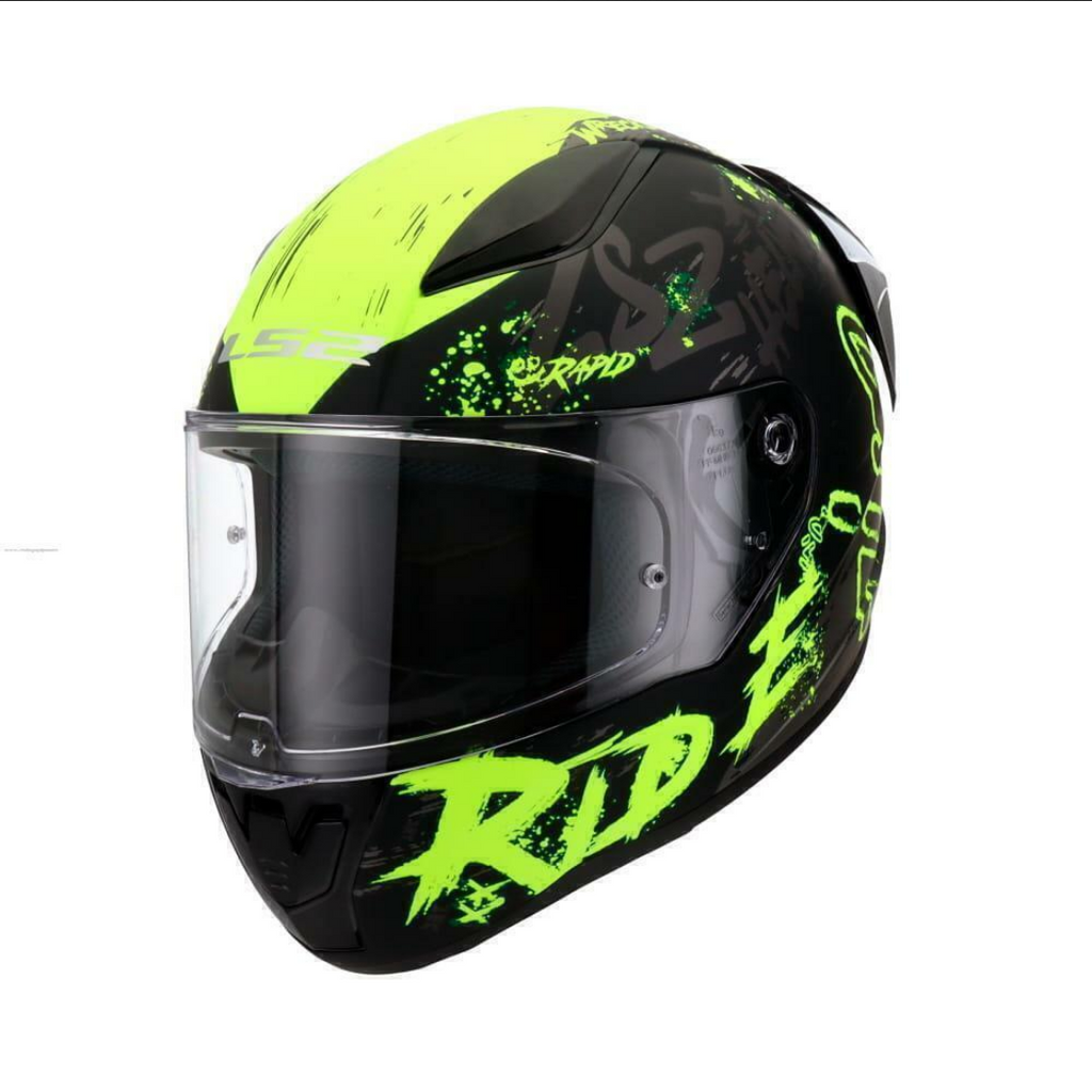 Casco Integral Ls2 Rapid 2 Naugthy Negro/ Hivis Mate