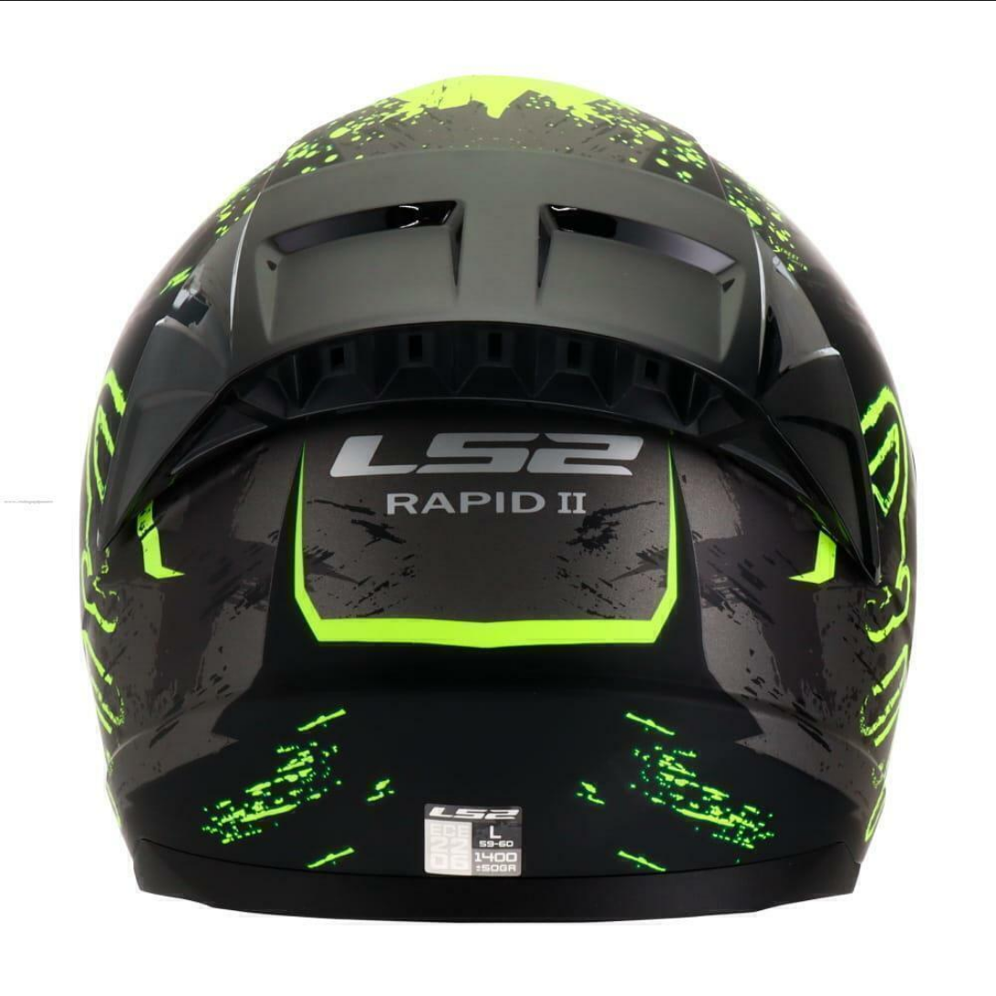 Casco Integral Ls2 Rapid 2 Naugthy Negro/ Hivis Mate