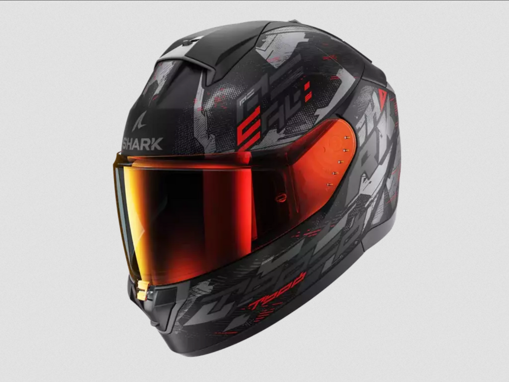 Casco Integral de Moto Shark Ridill 2 Molokai Negro/ Rojo