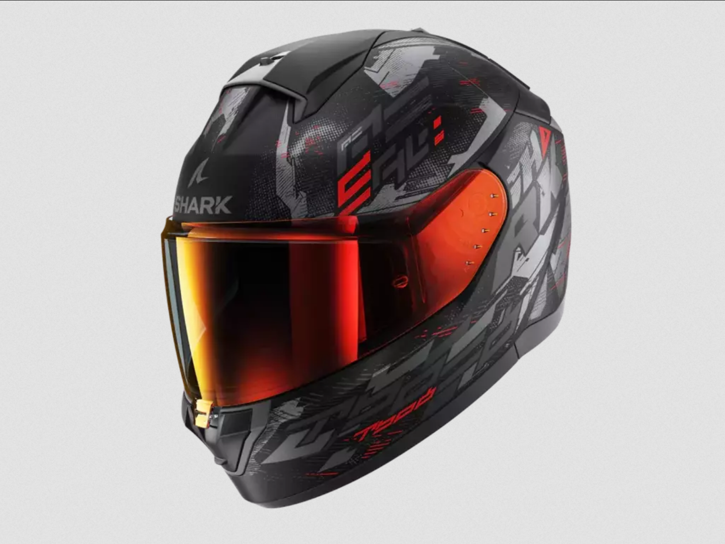 Casco Integral de Moto Shark Ridill 2 Molokai Negro/ Rojo