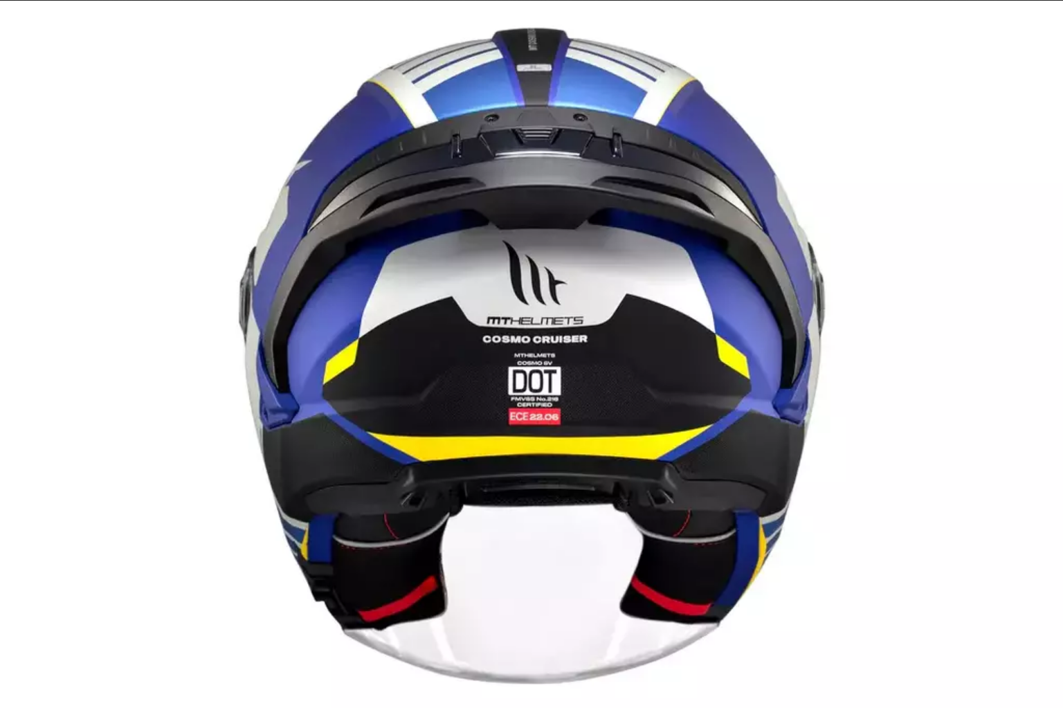 Casco Mt Helmets Cosmo Cruiser C7 Azul/ Blanco Jet De Moto