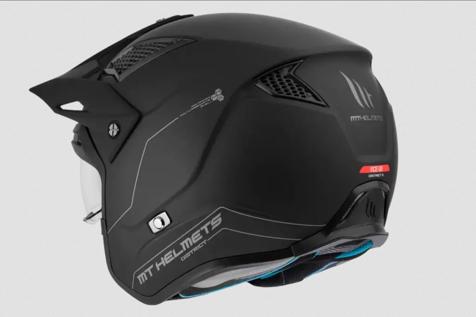 Casco Jet de Moto MT Helmets District Solid A1 Mate