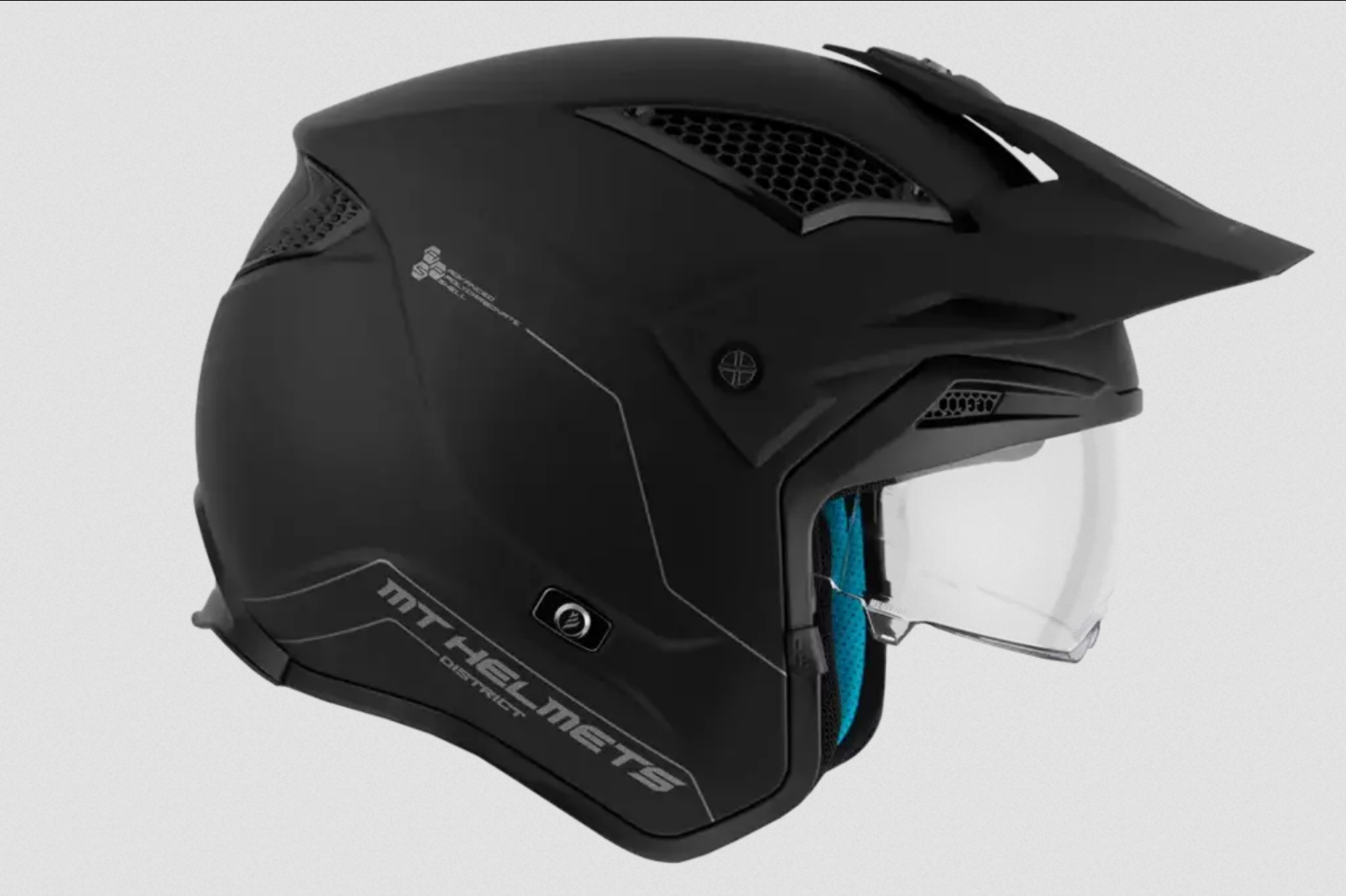 Casco Jet de Moto MT Helmets District Solid A1 Mate