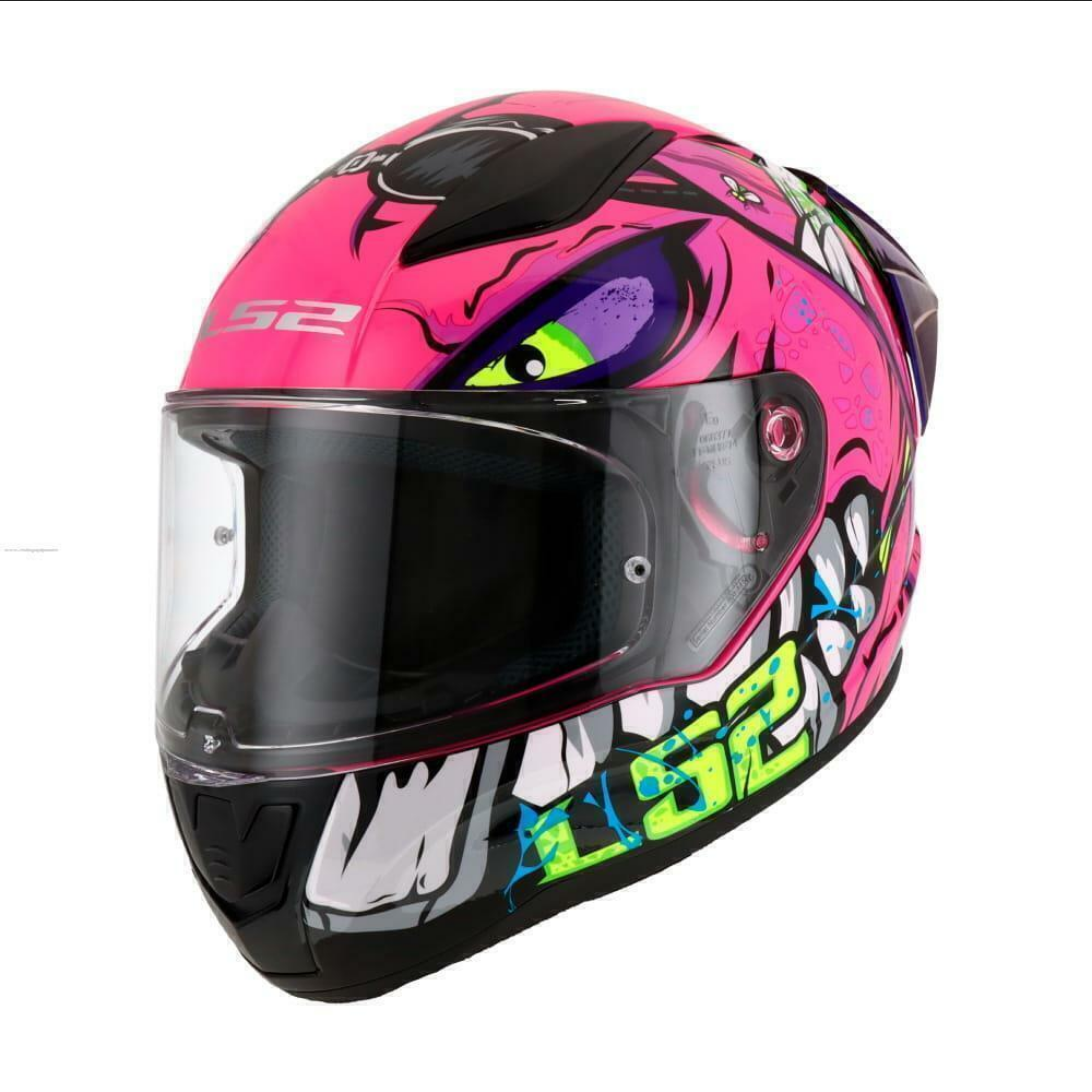 Casco De Moto Ls2 Ff353 Rapid 2 Bapass Rosa/ Verde