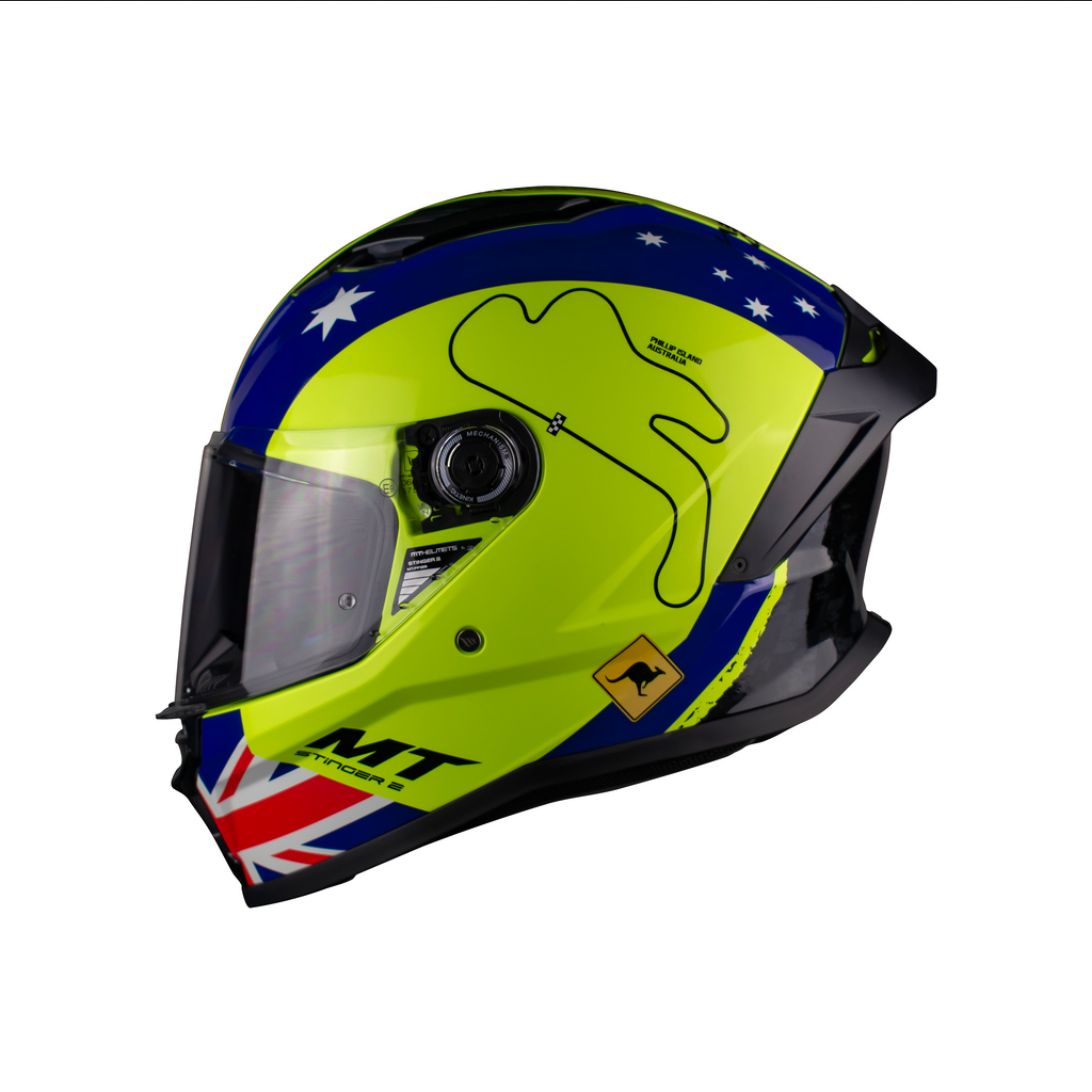 Casco Moto Mt Helmet Stinger2 Grand Chelem Australia Ece2206