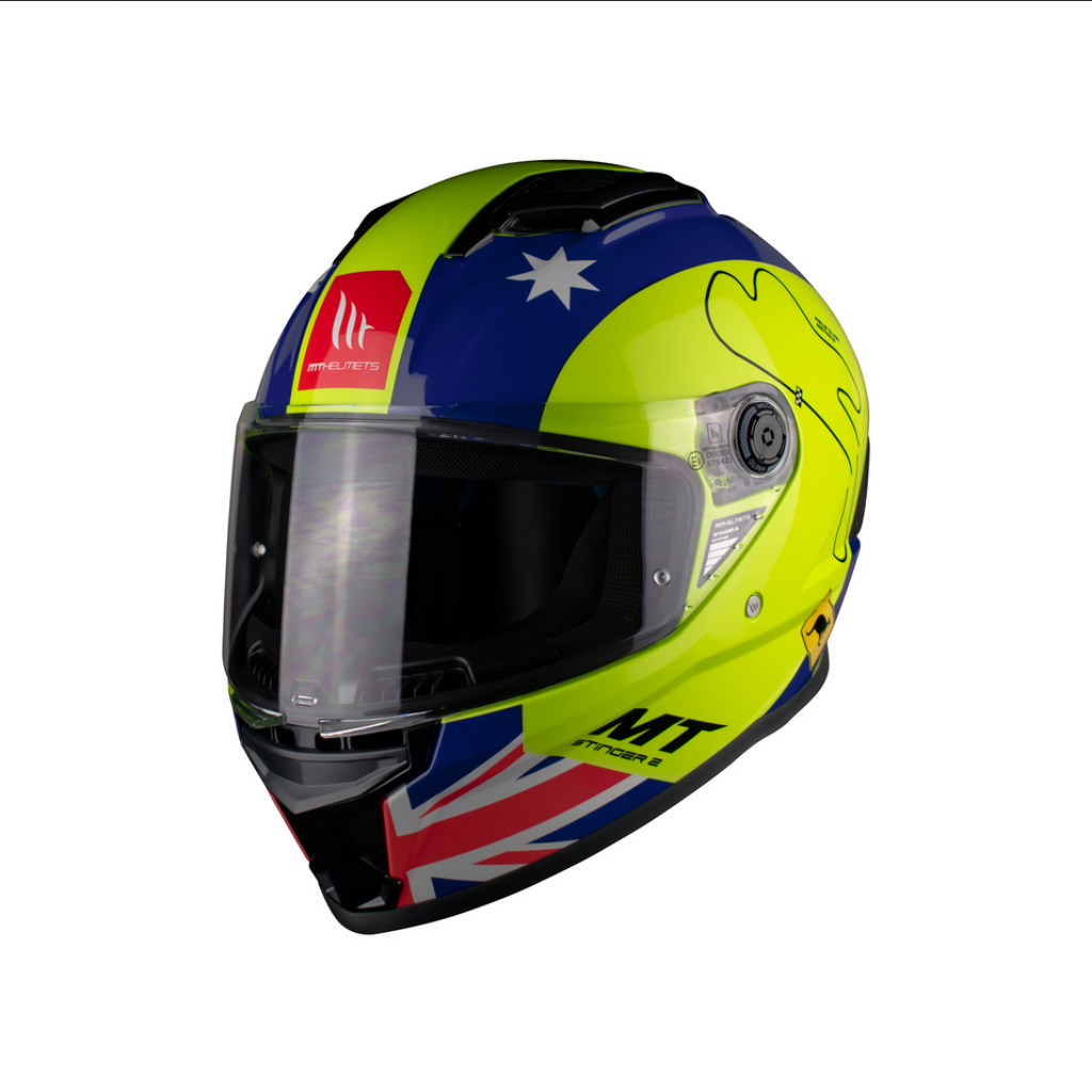 Casco Moto Mt Helmet Stinger2 Grand Chelem Australia Ece2206