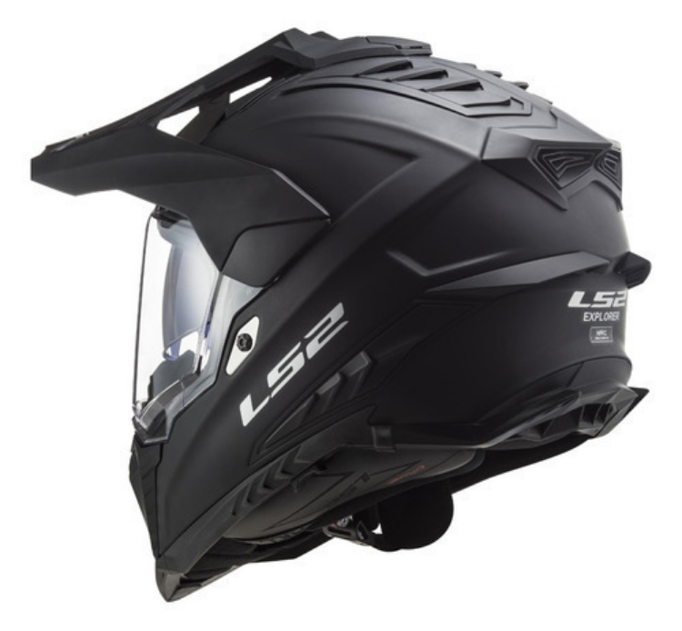 Casco Para Moto Ls2 Mx701 Explorer Solid Negro Mate