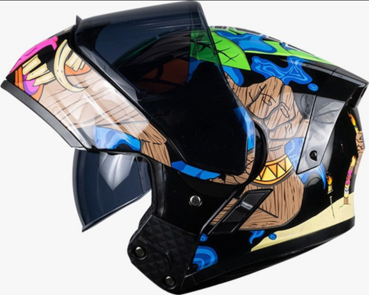 Casco Abatible Kov Moto Estelar Haka Lente Interno + Dot