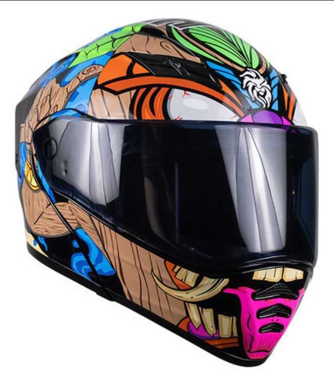 Casco Abatible Kov Moto Estelar Haka Lente Interno + Dot