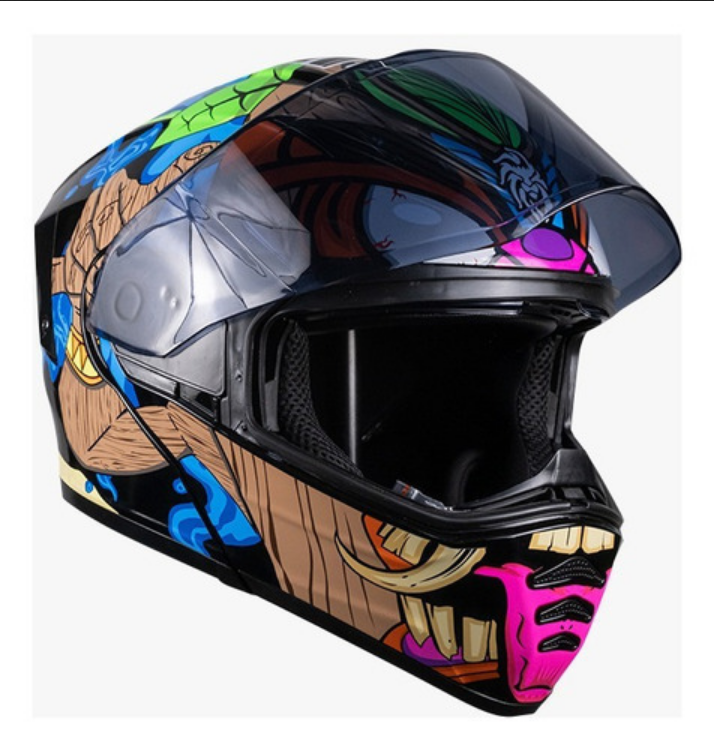 Casco Abatible Kov Moto Estelar Haka Lente Interno + Dot