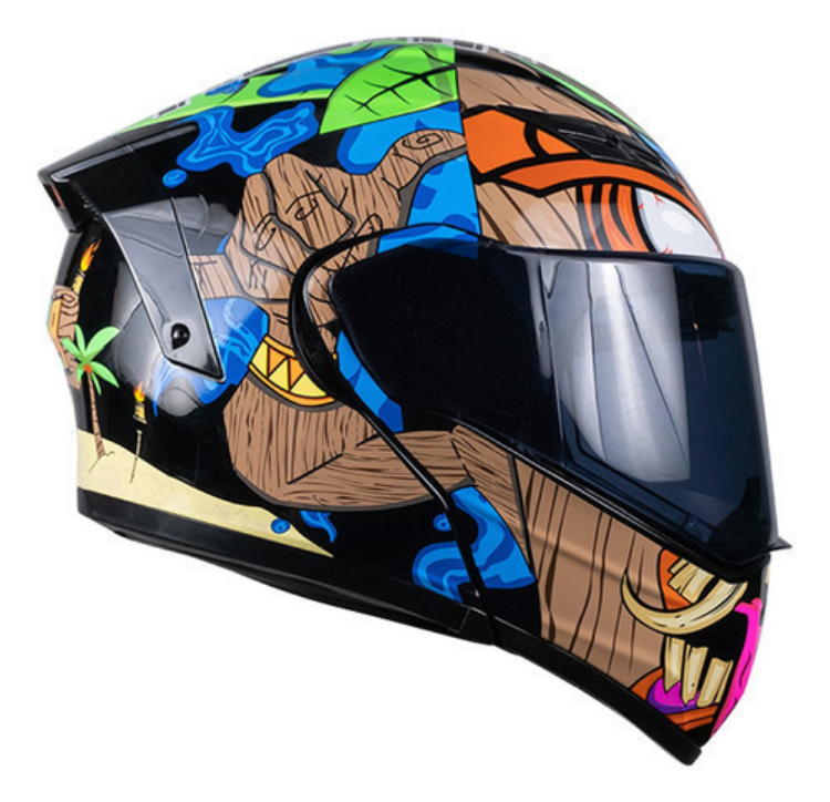 Casco Abatible Kov Moto Estelar Haka Lente Interno + Dot