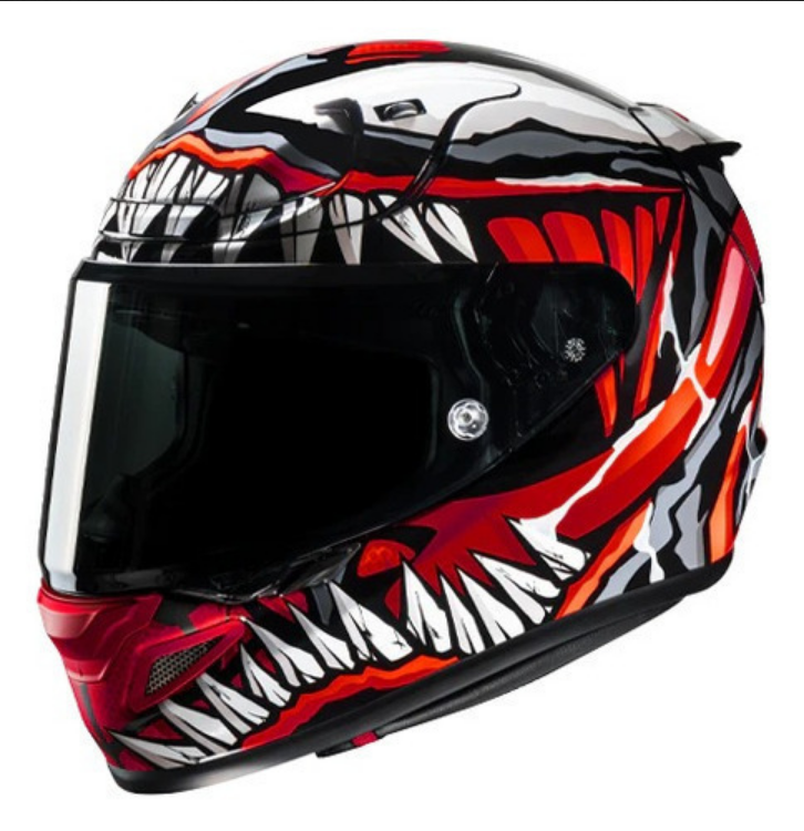 Casco Moto Hjc Rpha 12 Venom Marvel Pista Edición Especia