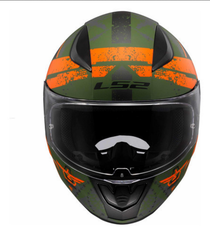 Casco Para Moto Ls2 Rapid 2 Thunder Birds Naranja/ Verd