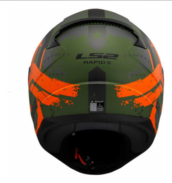 Casco Para Moto Ls2 Rapid 2 Thunder Birds Naranja/ Verd