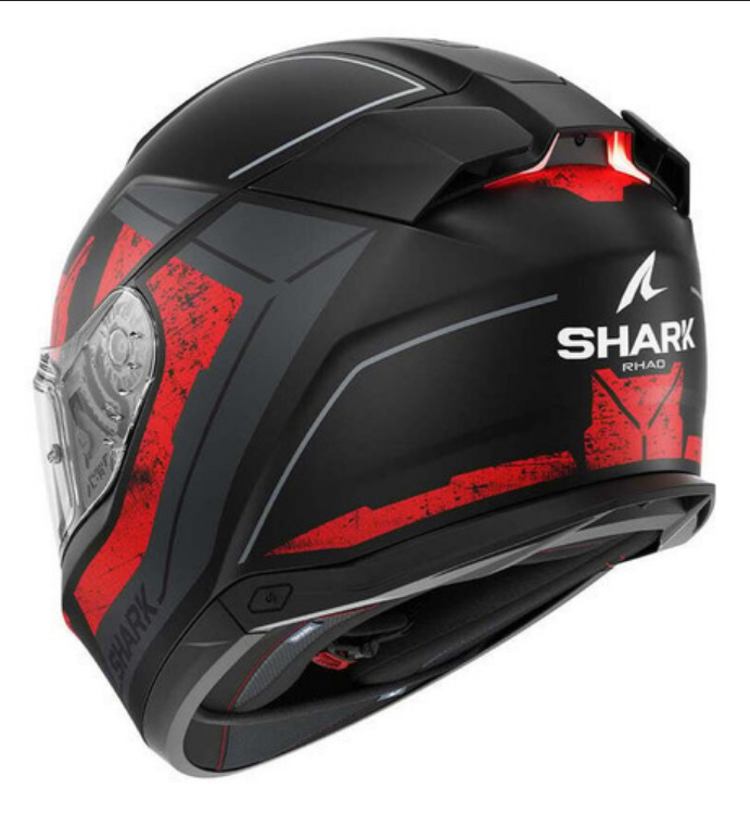 Casco Para Moto Shark Skwal I3 Rhad Kur Negro/ Rojo