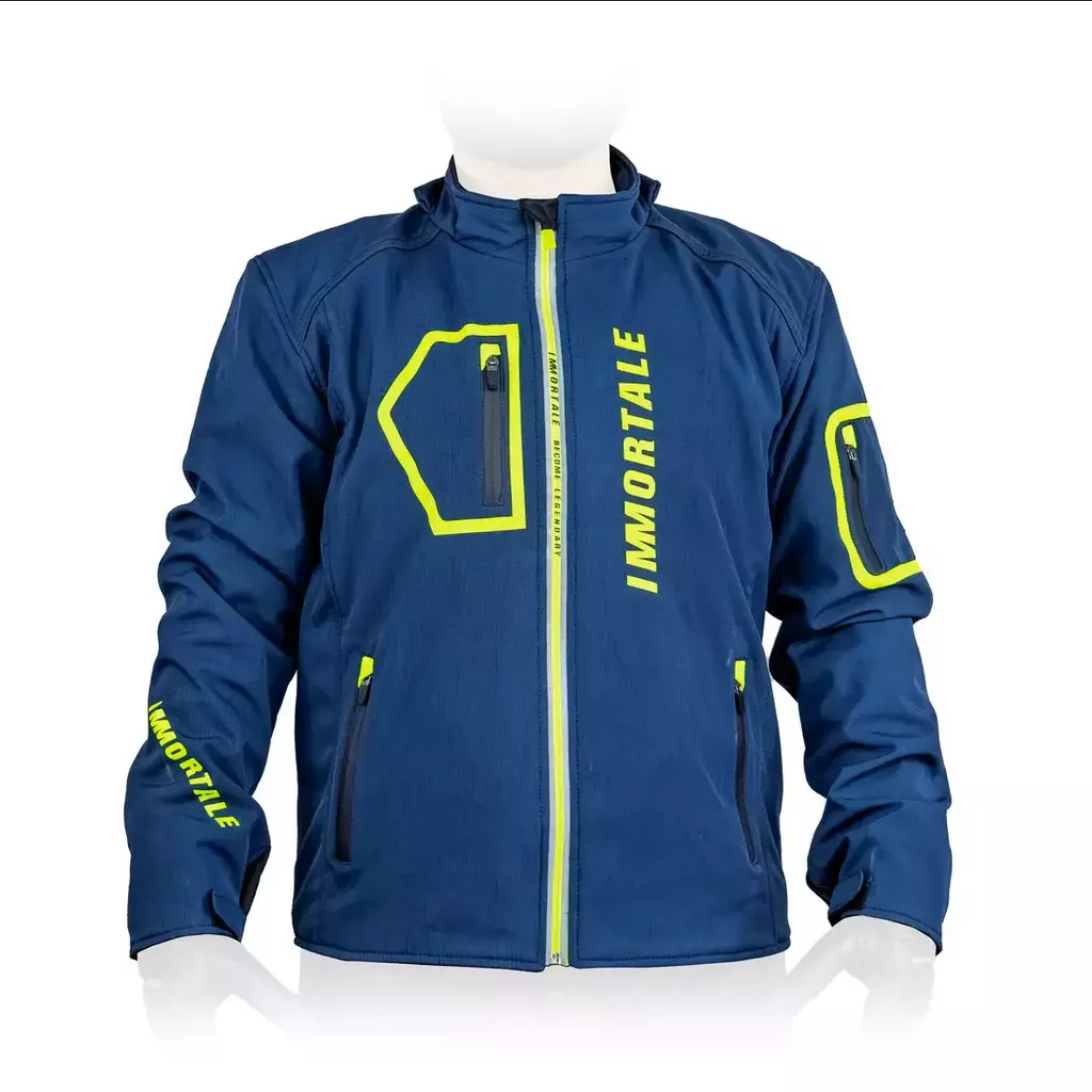 Chamarra Para Moto Immortale Lumion Azul/ Hivis