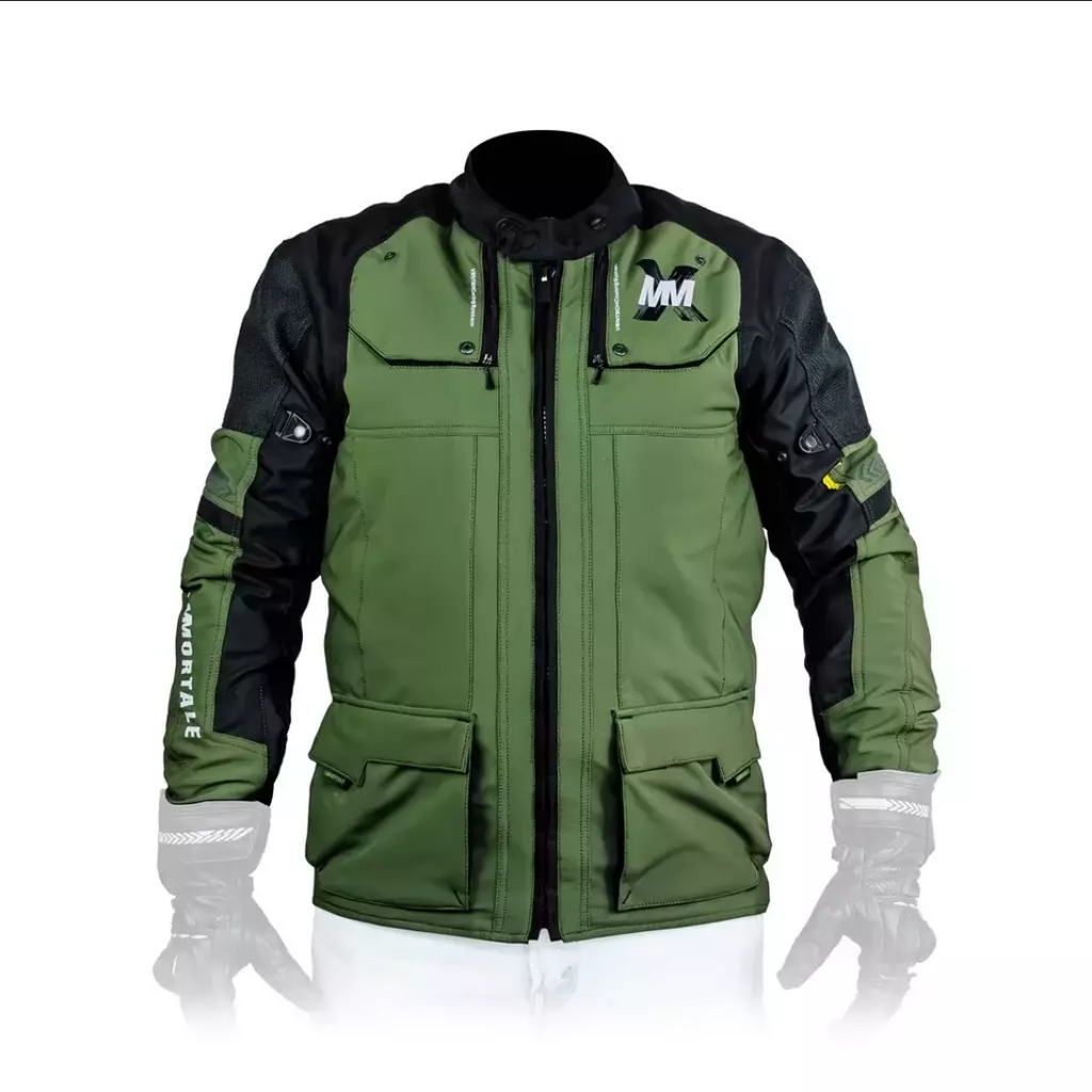Chamarra Para Moto Immortale Zylio Verde/Negro