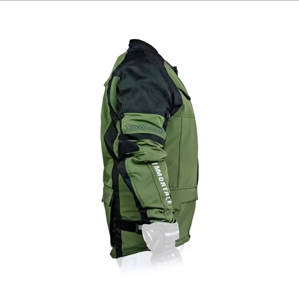 Chamarra Para Moto Immortale Zylio Verde/Negro