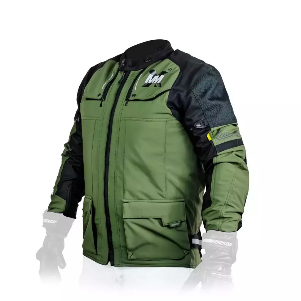 Chamarra Para Moto Immortale Zylio Verde/Negro