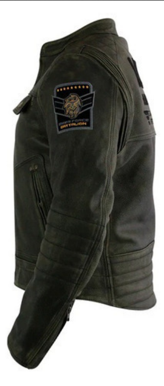 Chamarra De Moto Kov K-force Verde De Piel Con Proteccion