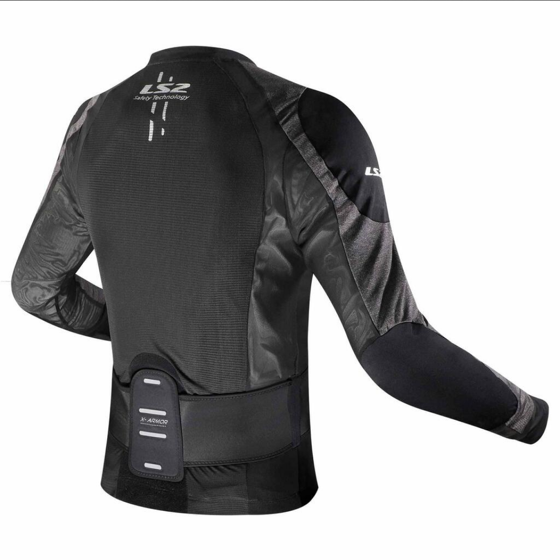 Chamarra Para Moto Ls2 X-Armor Negro Deportiva