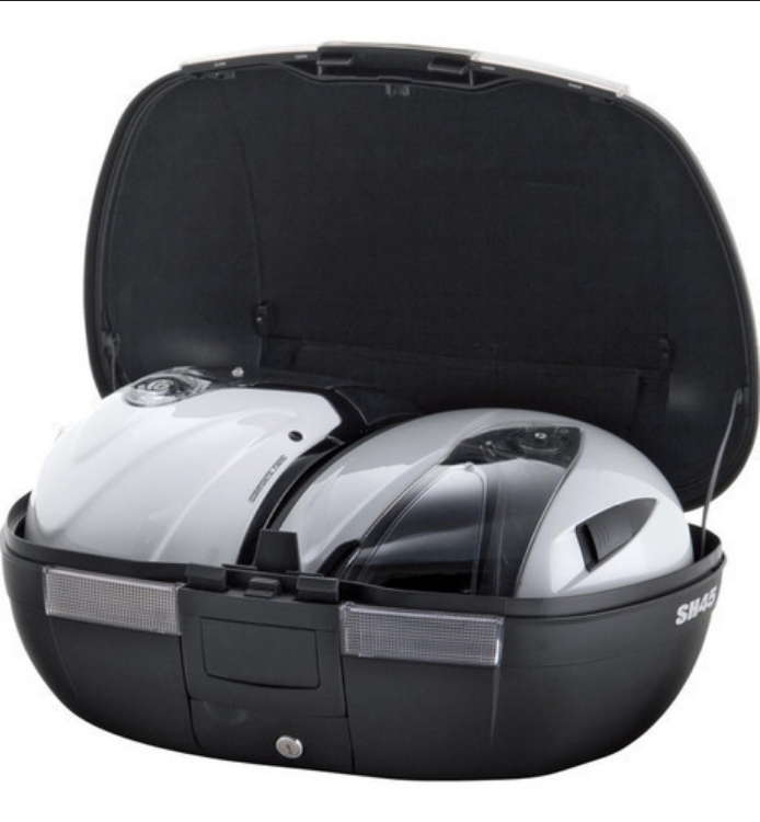Maletero Porta Equipaje Para Moto Shad Sh45 Negro 2 Cascos