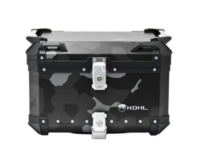 Maleta De Aluminio Para Moto Kohl Kh5n Gris Camo 50lts