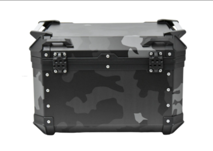 Maleta De Aluminio Para Moto Kohl Kh5n Gris Camo 50lts