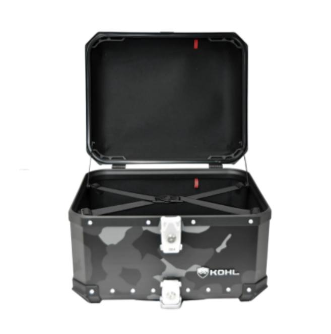 Maleta De Aluminio Para Moto Kohl Kh5n Gris Camo 50lts