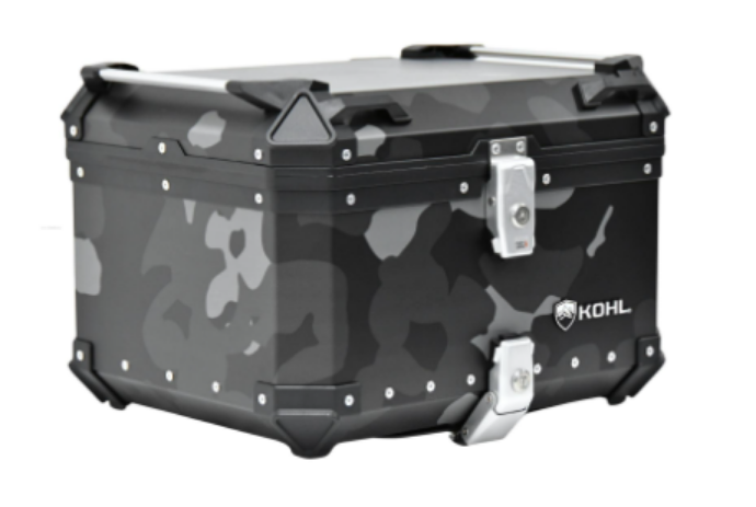 Maleta De Aluminio Para Moto Kohl Kh5n Gris Camo 50lts