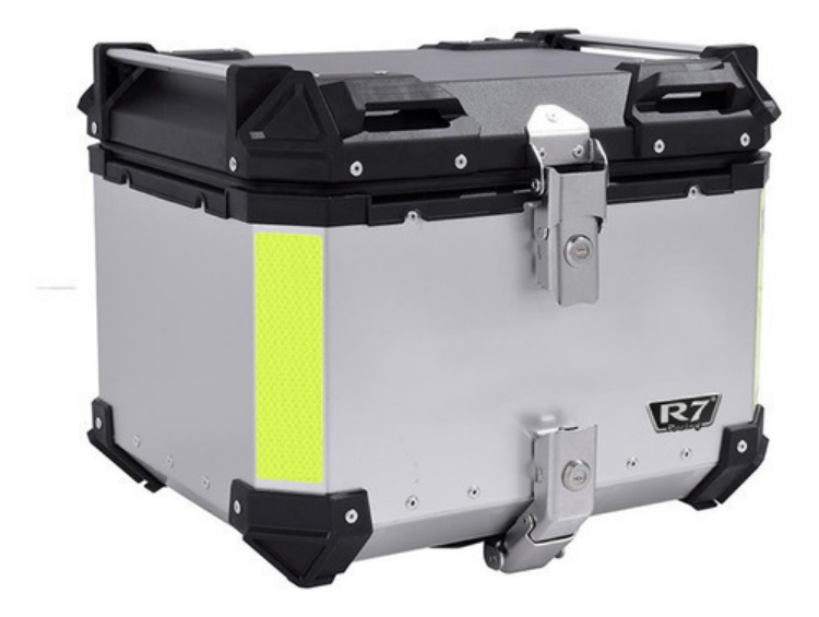 Maletero Trasero Para Moto R7 De Aluminio Plata 45lts