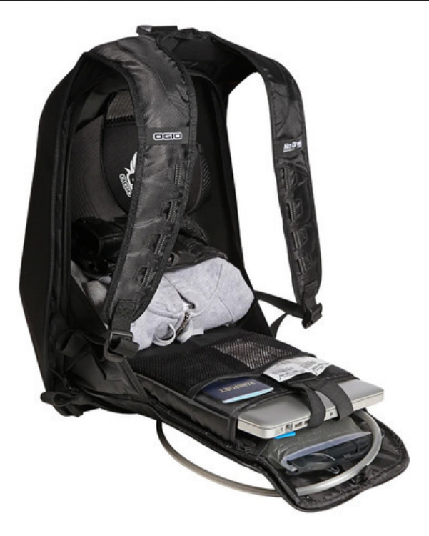Mochila De Moto Ogio Mach 1 No Drag Negro Para Laptop