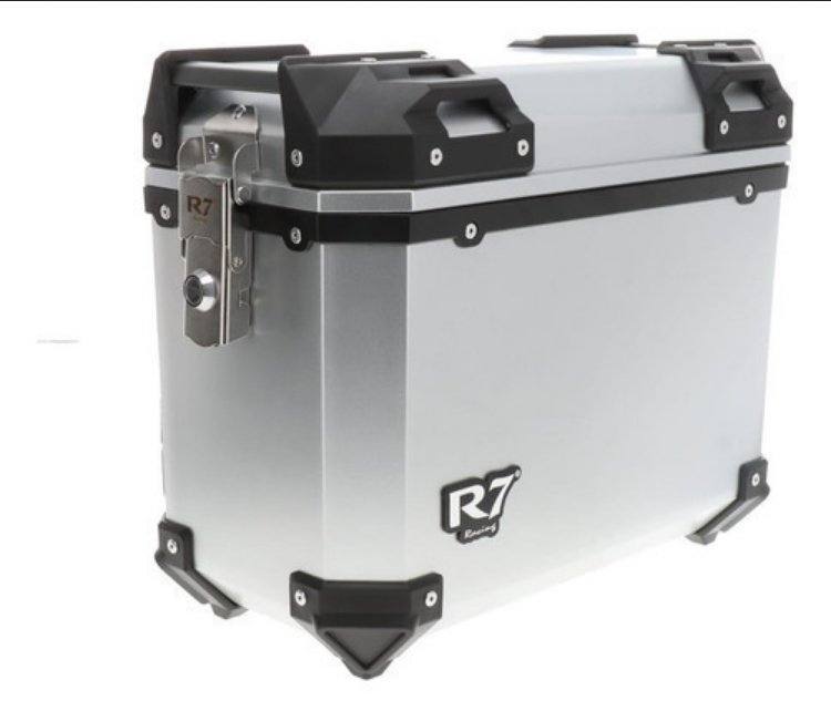 Maletas Laterales Para Moto R7 V-33 Plata Aluminio 28lt