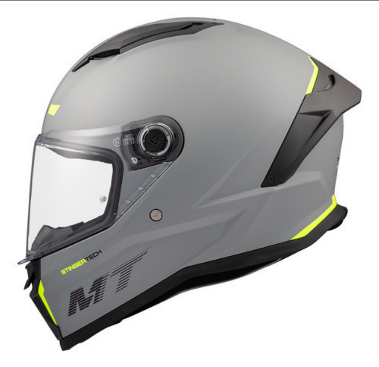 Casco Para Moto Mt Helmets Stinger 2 Gris Mate Certificado