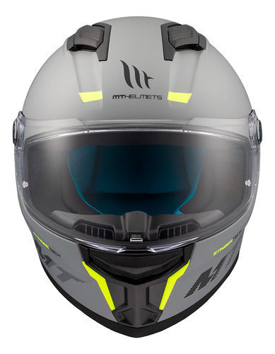 Casco Para Moto Mt Helmets Stinger 2 Gris Mate Certificado