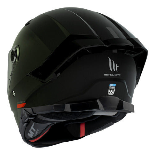 Casco Mt Helmets  Negro Mate Moto Dot